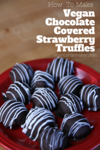 How To Make Vegan Chocolate Covered Strawberry Truffles | Valentine's Day Dessert