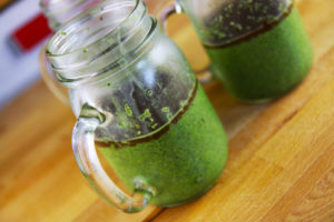 Matcha Green Tea Chia Seed Pudding with Vegan Dark Chocolate Ganache