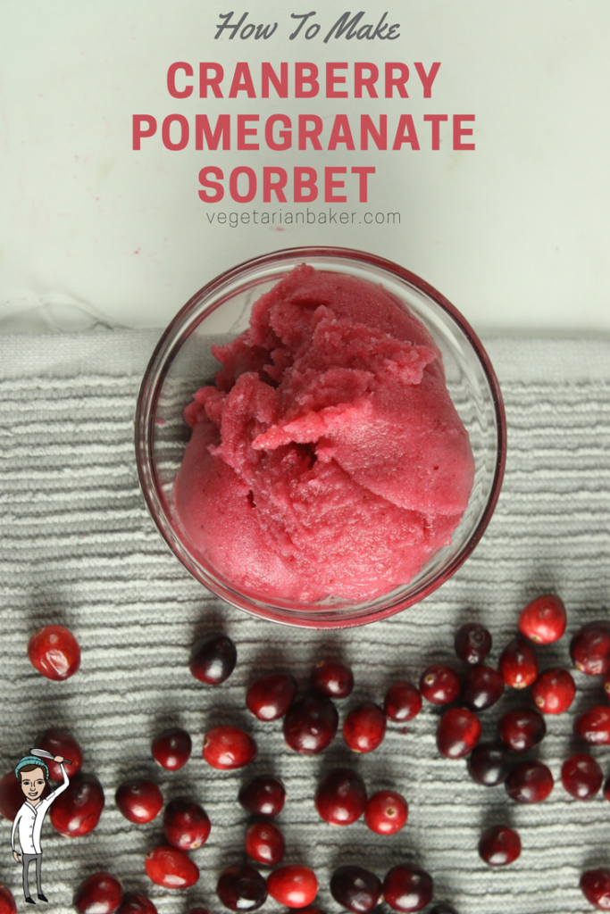 Cranberry Pomegranate Sorbet | A Vegan Thanksgiving Recipe