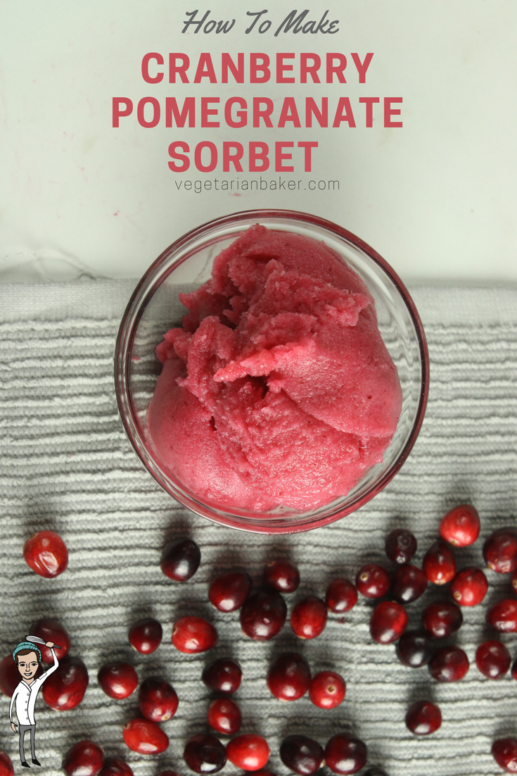 Cranberry Pomegranate Sorbet | A Vegan Thanksgiving Recipe